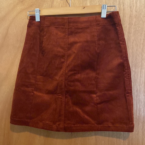 NWOT rust corduroy mini skirt - Picture 3 of 4